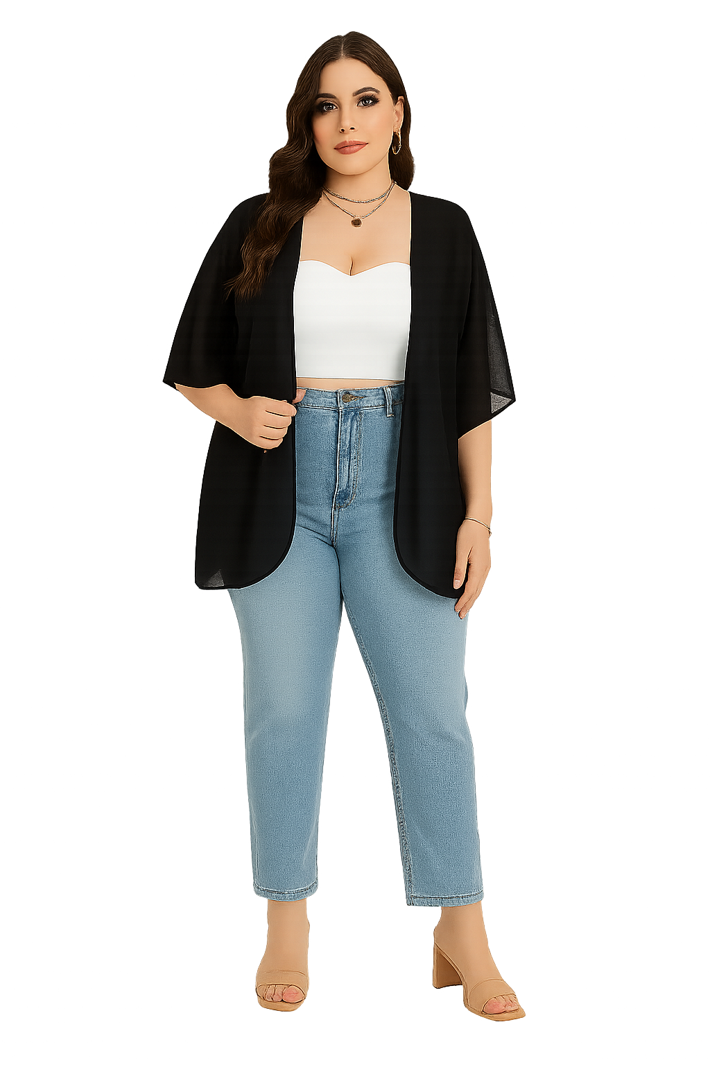 pack 2 gilets noir et blanc  (taille standard)